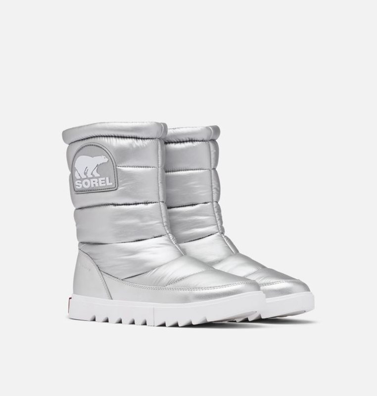 Womens Snow Boots Silver - Sorel Joan Of Arctic™ NEXT LITE Mid Puffy Low - 614879-QRX